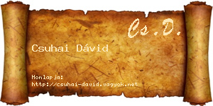 Csuhai Dávid névjegykártya